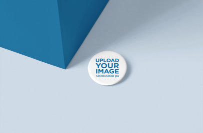 Mockup of a Pin Button in a Minimalist Setting