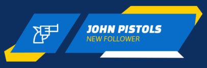 Twitch Alert Box Design Creator for a New Follower Notification