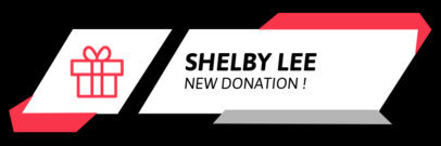 Twitch Alert Box Maker for a New Donation Notification with a Gift Icon