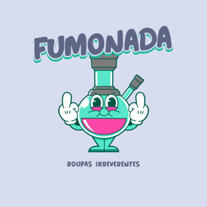 Logo Maker for a Clothing Brand with an Irreverent Character Graphic