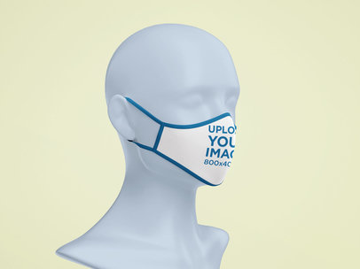 Mockup of a Face Mask Placed on a Mannequin Face 5189-el1