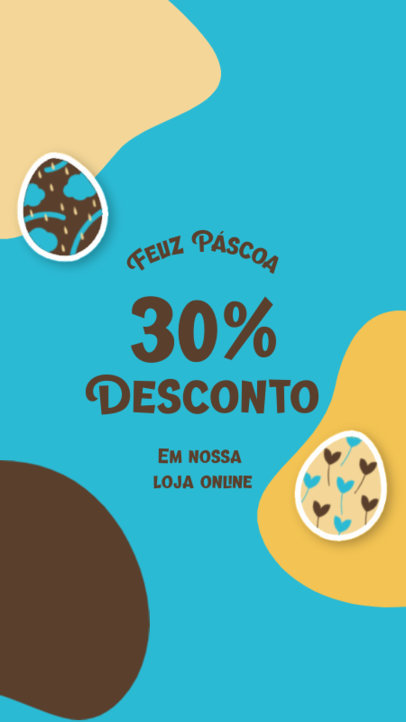 Instagram Story Generator for an Easter Sale Featuring an Abstract Background 