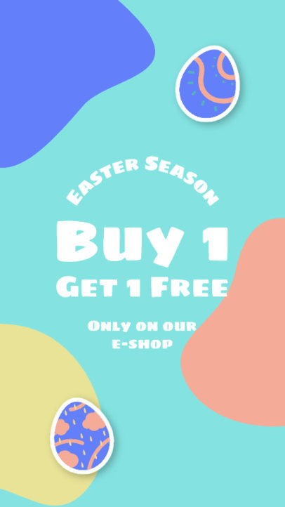 Colorful Instagram Story Design Generator Featuring Easter Graphics 