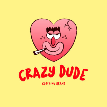 Streetwear Logo Generator Featuring a Cartoonish Heart Illustration 