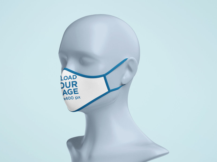 Mockup of a Face Mask on a Mannequin