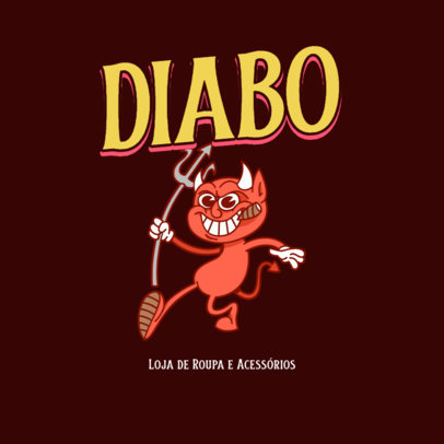 Logo Maker for a Clothing Store with an Irreverent Devil Character