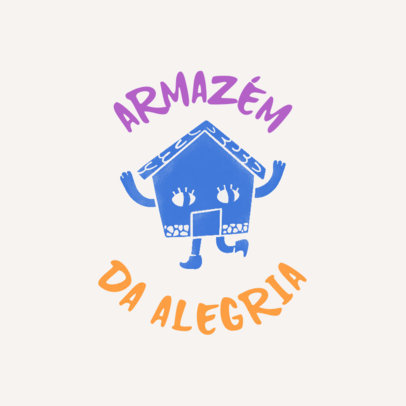 Illustrated Logo Template for a Kids' Product Brand