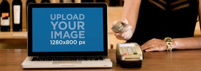 Product Mockup, Frontal Macbook Pro At Win