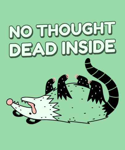 Funny T-Shirt Design Generator Featuring a Possum Illustration 
