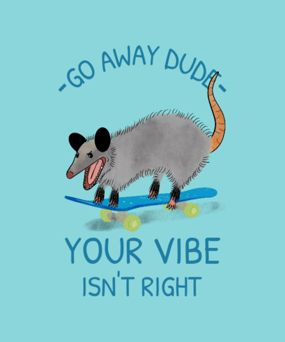 Opossum-Themed T-Shirt Design Maker with a Silly Graphic