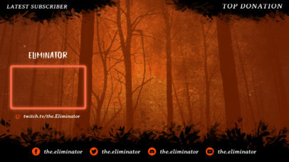 Twitch Overlay Design Maker for Horror Gamers Featuring Spooky Graphics 3489c