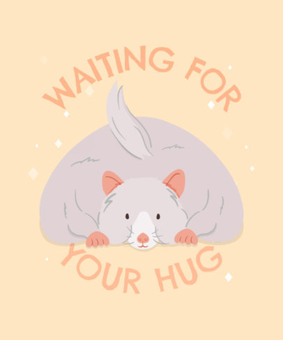 T-Shirt Design Maker with a Sweet Illustration of a Fat Pet