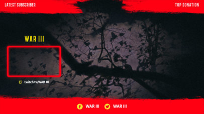 Twitch Overlay Design Template for Horror Games Streamers 3489b