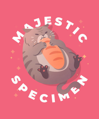 Fun T-Shirt Design Generator Featuring a Fat Cat