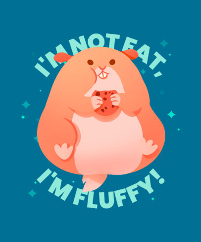 Animals T-Shirt Design Creator with a Funny Graphic of a Hamster