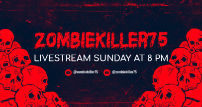 Gaming Twitch Banner generator Featuring Skull Graphics