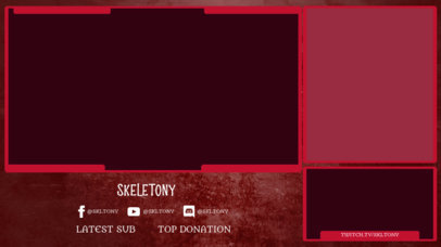 Twitch Overlay Design Template for Streamers Featuring a Horror Aesthetic 3493c