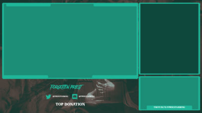 Twitch Overlay Design Generator Featuring a Horror Theme and a Webcam Frame 3493b