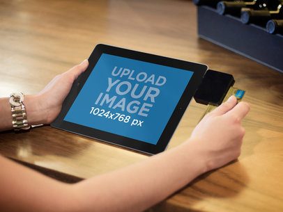 iPad Black Landscape Retail Service