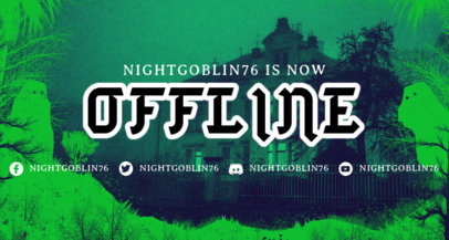 Haunted-Themed Twitch Offline Banner Design Creator 
