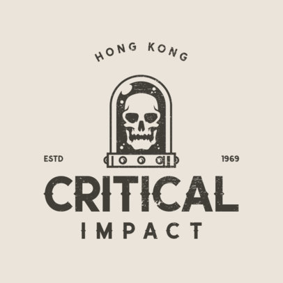 Streetwear Brand Logo Maker Featuring a Skull Graphic 