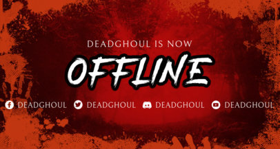Bloody-Themed Twitch Offline Banner Design Template