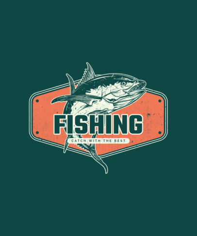 T-Shirt Design Maker Featuring Fish Plaque Illustrations 