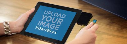 iPad Black Landscape Retail Service Wide