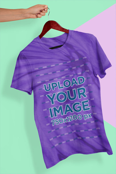 T-Shirt Mockup Featuring a Tie-Dye Effect m4031