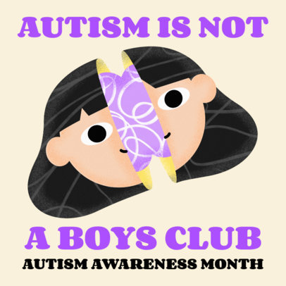 Illustrated Instagram Post Maker for Neurodiversity Awareness 