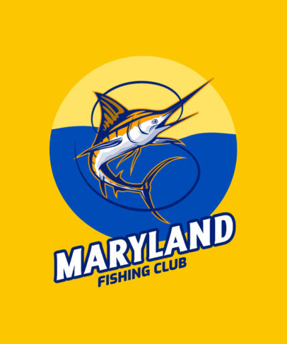 Illustrated T-Shirt Design Maker for a Fishing Club