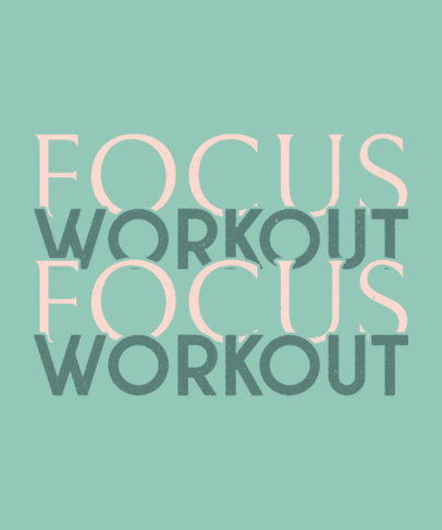 Fitness-Themed T-Shirt Design Template Featuring Quotes 