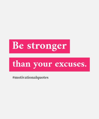 Minimal T-Shirt Design Template With a Motivational Quote 