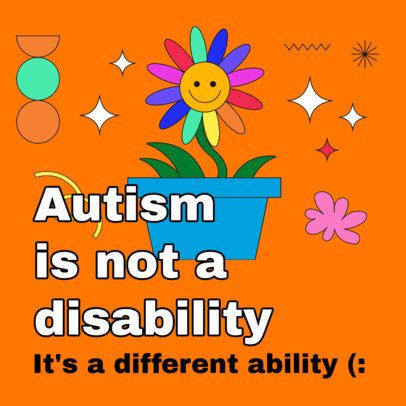 Instagram Post Design Template to Commemorate Neurodiversity