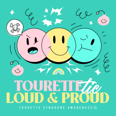 T-Shirt Design Creator for Tourette Syndrome Awareness 
