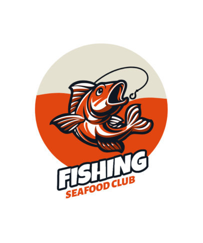 Colorful T-Shirt Design Creator for a Fishing Team