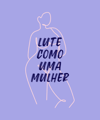 T-Shirt Design Maker with an Elegant Abstract Graphic and a Feminist Quote