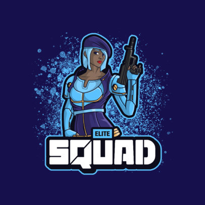 Logo Generator with a Shooters Theme and an Illustration of a Cool Woman