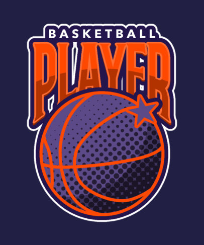 T-Shirt Design Template for Basketball Enthusiasts 