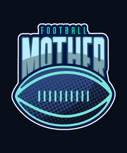 Illustrated T-Shirt Design Generator for a Football Mom 