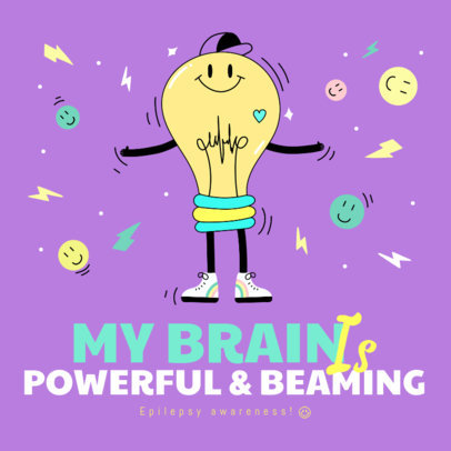 T-Shirt Design Maker With a Quote for Epilepsy Awareness