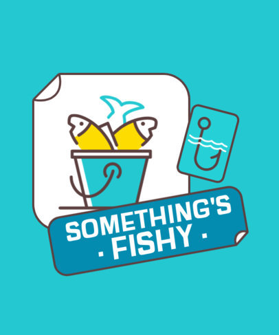 Fishing-Themed T-Shirt Design Creator with a Minimal Icon