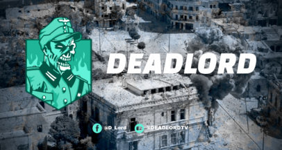 Twitch Banner Template Featuring Rainbow Six Siege-Inspired Characters 2080b