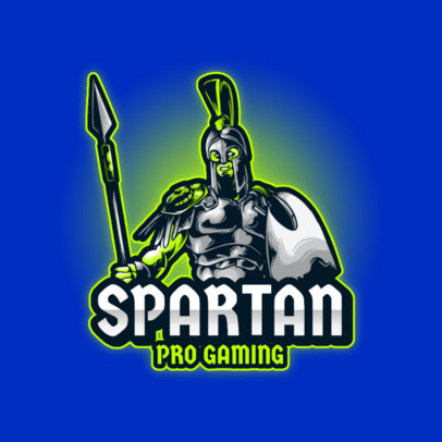 Gaming Logo Generator Featuring a Spartan Soldier Clipart