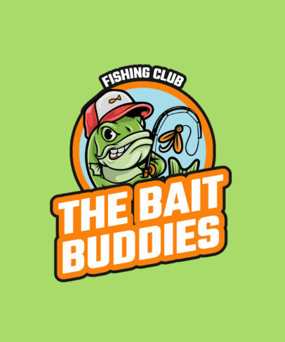 T-Shirt Design Maker for a Fishing Team with an Illustrated Character