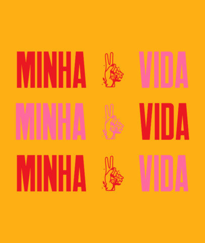 Tote Bag Design Template with a Feminist Quote in Portuguese