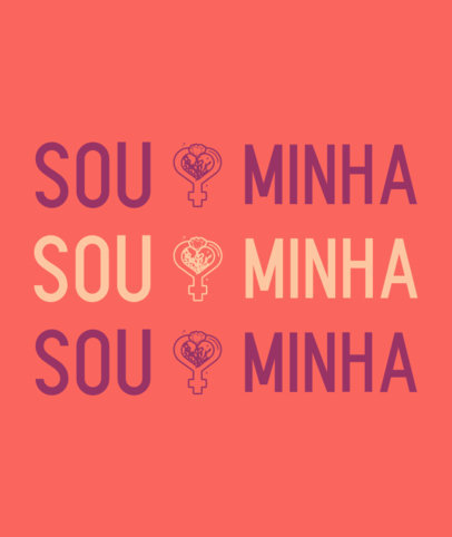 Tote Bag Design Maker with a Powerful Feminist Quote in Portuguese