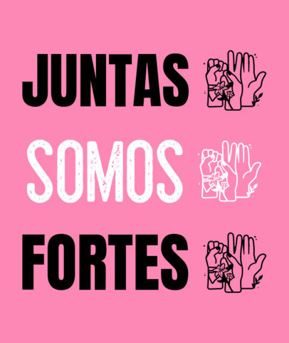 Feminist Tote Bag Design Template with an Empowering Quote in Portuguese