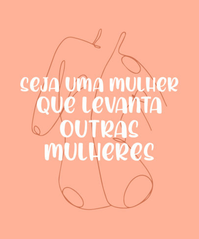 Feminist T-Shirt Design Template with a Quote and an Abstract Graphic