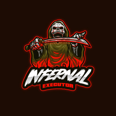 Online Logo Creator for a Gaming Team with a Grim Reaper Illustration